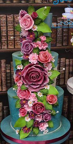 Hochzeit - Rose Wedding Cake
