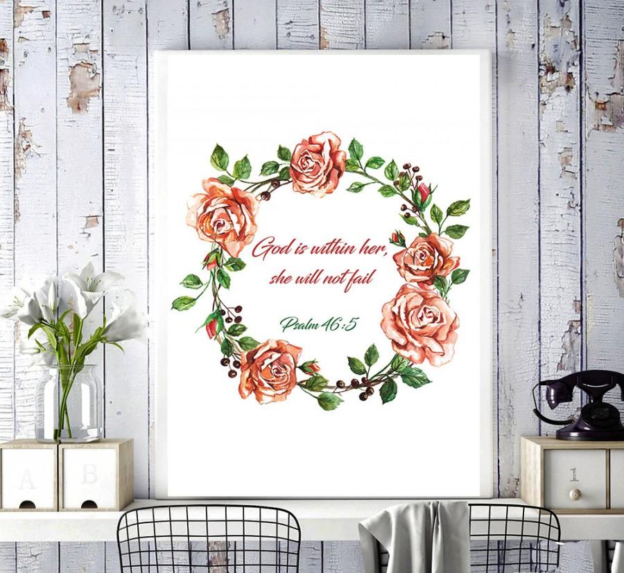 زفاف - Bible verses, Psalms, fashion illustration, flowers painting, watercolor painting, God print, Bible print, calligraphy verses, typography