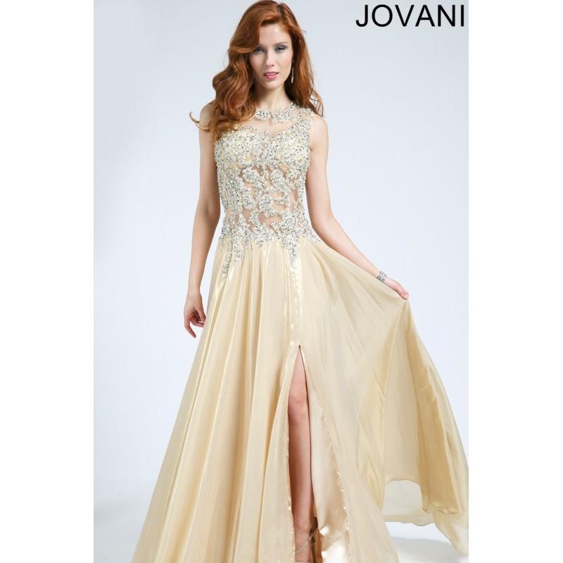 Mariage - Jovani 89464 in Light Gold - Prom Jovani Dress - 2017 New Wedding Dresses
