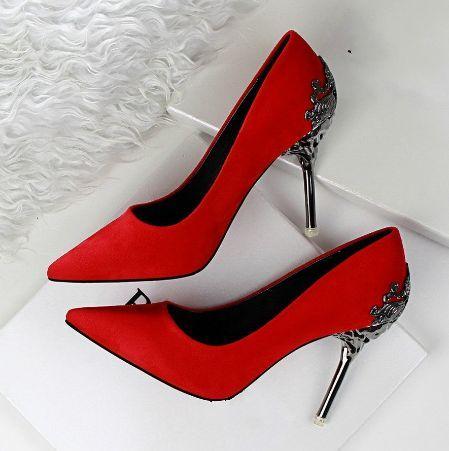 Mariage - Fashion Sexy High Heels Shoes With Metal Wedding Shoes