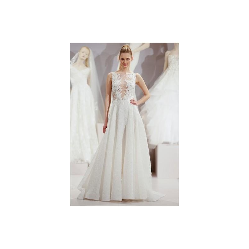 Mariage - Tony Ward Spring 2016 Dress 9 - Tony Ward Full Length Spring 2016 A-Line White Sleeveless - Nonmiss One Wedding Store