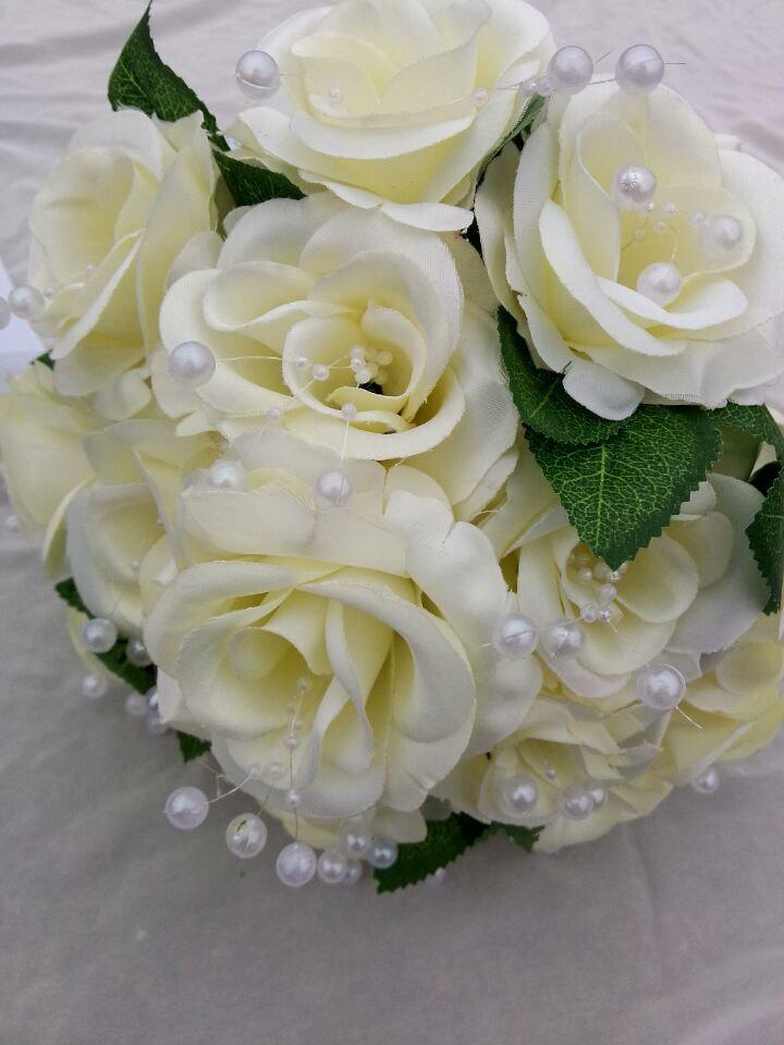 زفاف - Promotion Wedding Flowers, Wedding Bouquet,Keepsake Bouquet,Bride bouquet ,Satin Romantic Wedding bouquet ,Wedding bouquet Flowers Bride