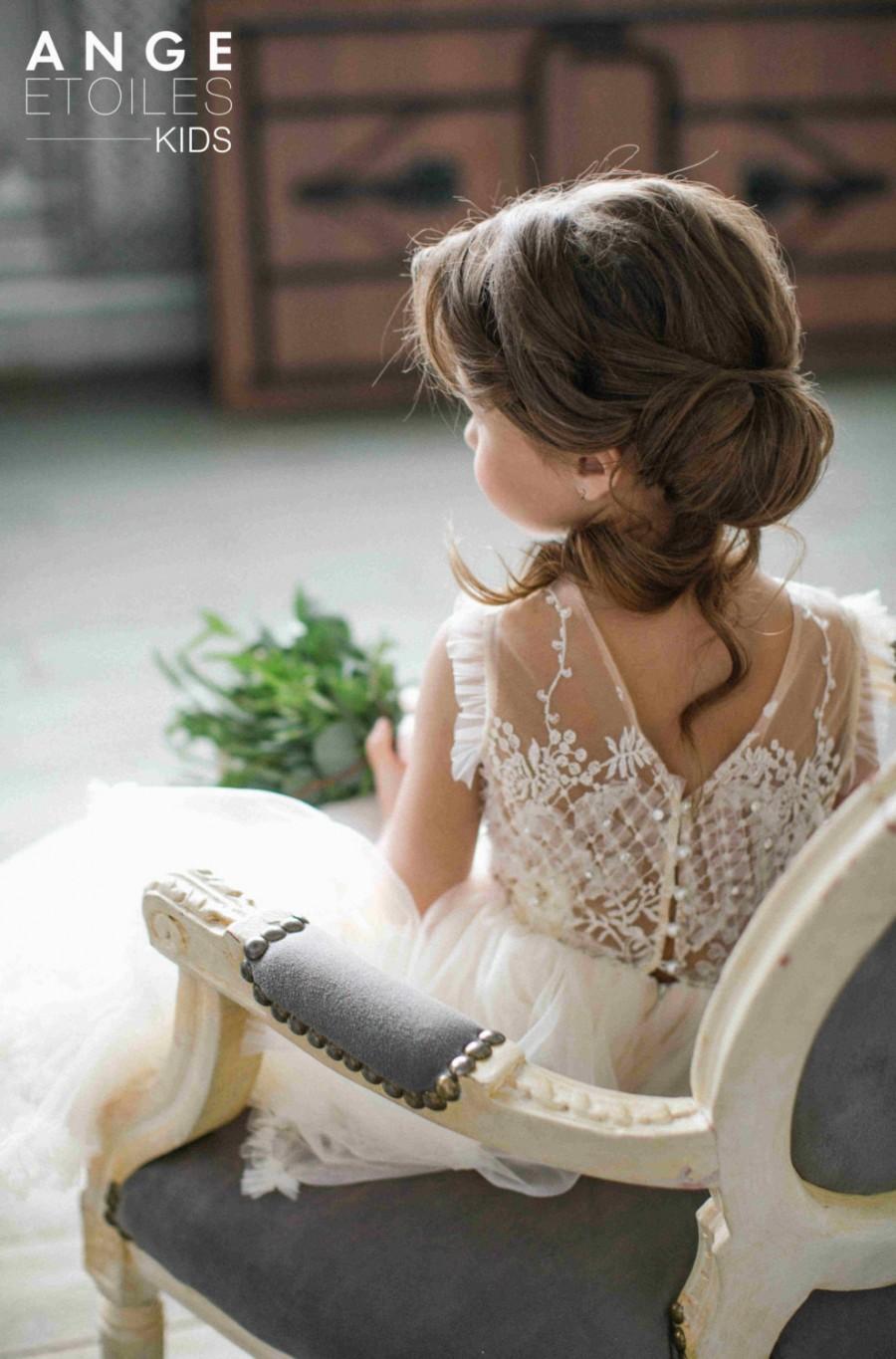 Hochzeit - flower girl dress, little bridesmaid, girls dresses, toddler dress, flower girl, tutu dress, BRIL