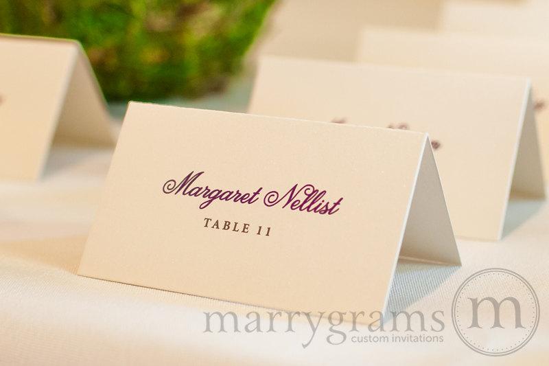 Wedding - Wedding Escort Cards Placecards for Reception, Simple, Elegant, Chic, Custom Colors to Match Your Theme, FAST shipping As Many as You Need!