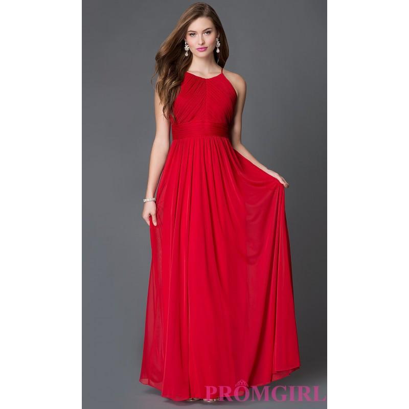 زفاف - Red Floor Length Dress with Ruched Bodice by Onyx Nite - Brand Prom Dresses