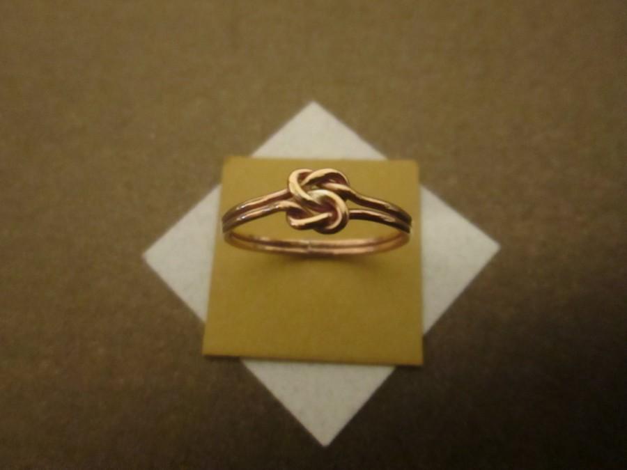 زفاف - Double Knot Ring, 14K Rose Gold Filled