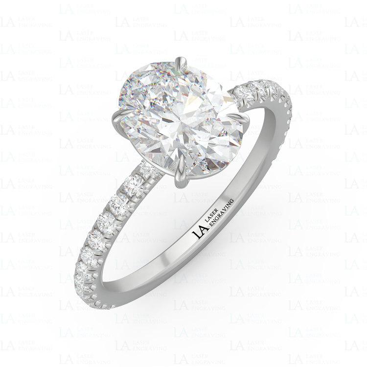 Wedding - Oval Engagement Ring, Diamond Ring, Moissanite Ring, Oval Moissanite, White Gold Oval Ring, Oval Diamond Ring, Solitaire Engagement Ring,