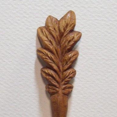 wooden hair pin