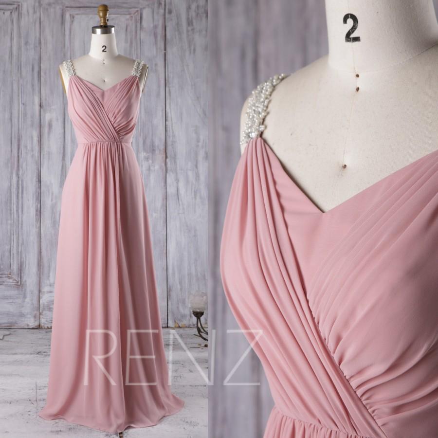 rose chiffon dress