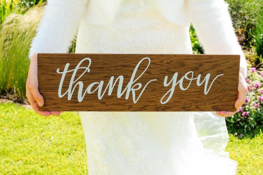 Mariage - Thank You Wooden Wedding Sign - Photo Prop - Wedding Decor, Boho Wedding, Wedding Photo Prop Engagement Sign