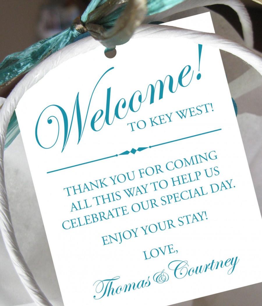 زفاف - Set of 10 - Gift Tags for Wedding Hotel Welcome Bag - Destination Wedding Tags