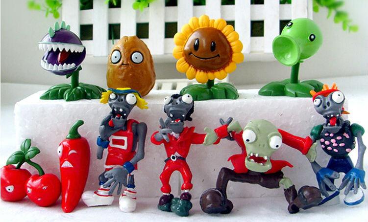Wedding - Plants VS Zombies  Birthday Cake Toppers  1"- 3" Tall ( 10 - pc Set )