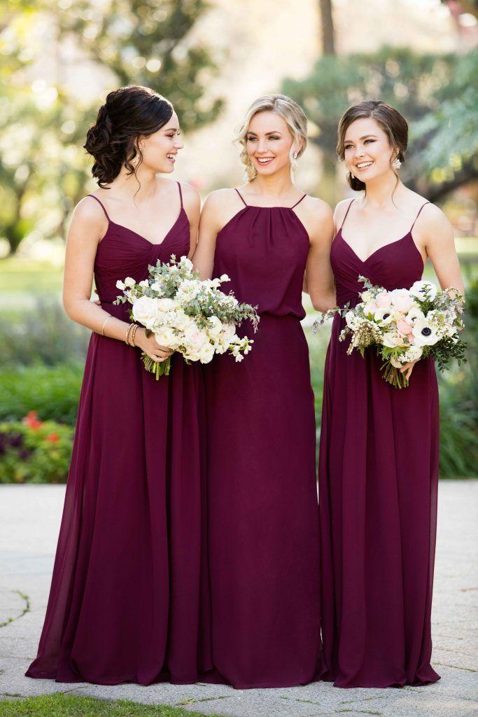 Wedding - Burgundy Bridesmaid Dress