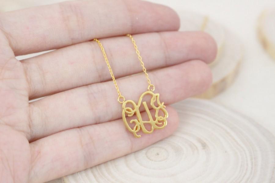 Mariage - 40% OFF* Dainty Monogram Necklace • Tiny Monogram Necklace • Dainty Initials Necklace • Bridesmaid Gift • Wedding Gift • Mother's Gift