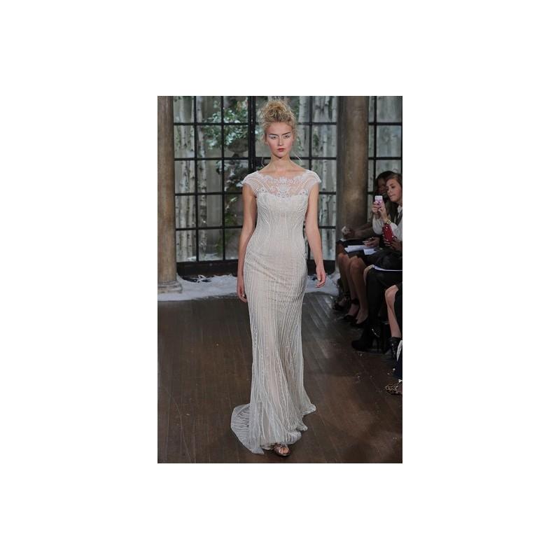 زفاف - Ines Di Santo Fall 2015 Dress 6 - Full Length Fall 2015 Ines di Santo White Sheath High-Neck - Nonmiss One Wedding Store