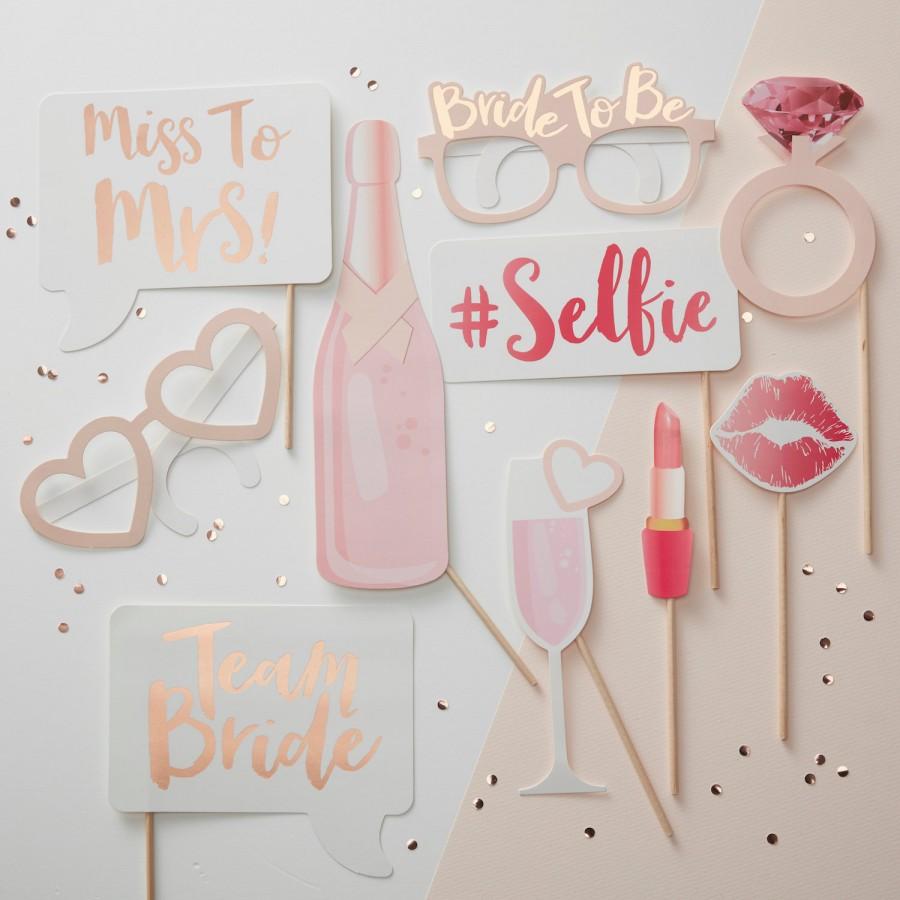 Hochzeit - Hen Party Photo Booth Props, Photo Booth Bridal Shower, Wedding Photo Booth, Bride to Be Party, Hen Party Photo Props