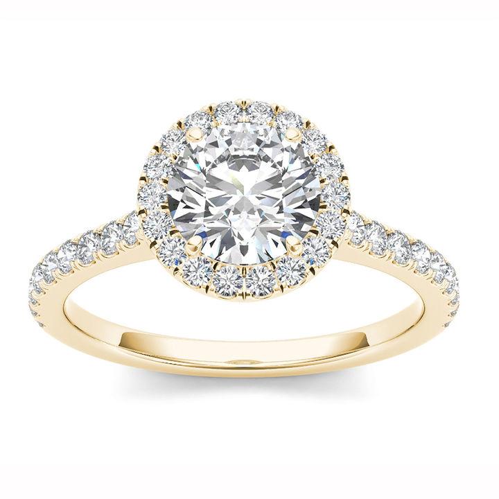 زفاف - MODERN BRIDE Womens 1 1/4 CT. T.W. Round White Diamond 14K Gold Engagement Ring