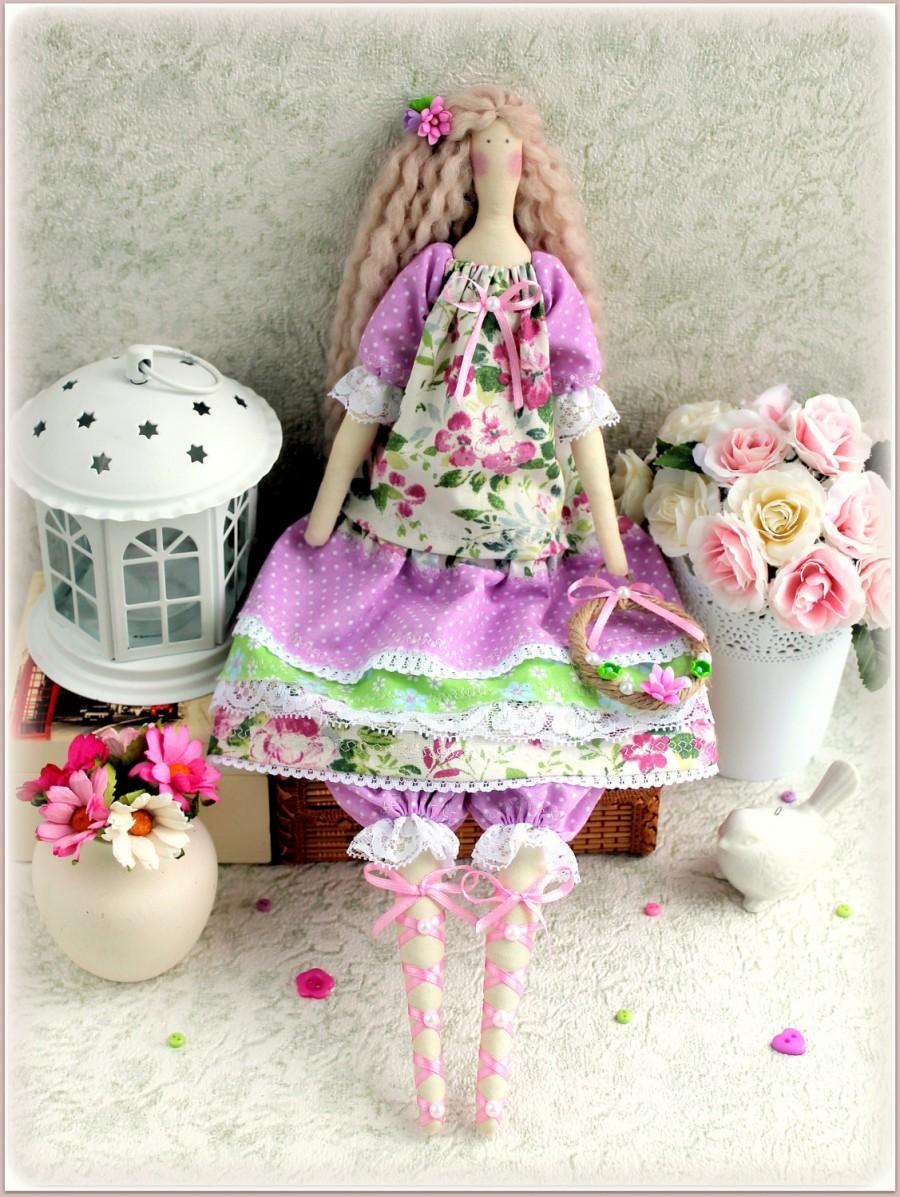 Wedding - Tilda Doll Jane  -fabric doll-Cloth doll rag doll-stuffed doll-подарок для женщины девочки- soft doll- тильда handmade doll