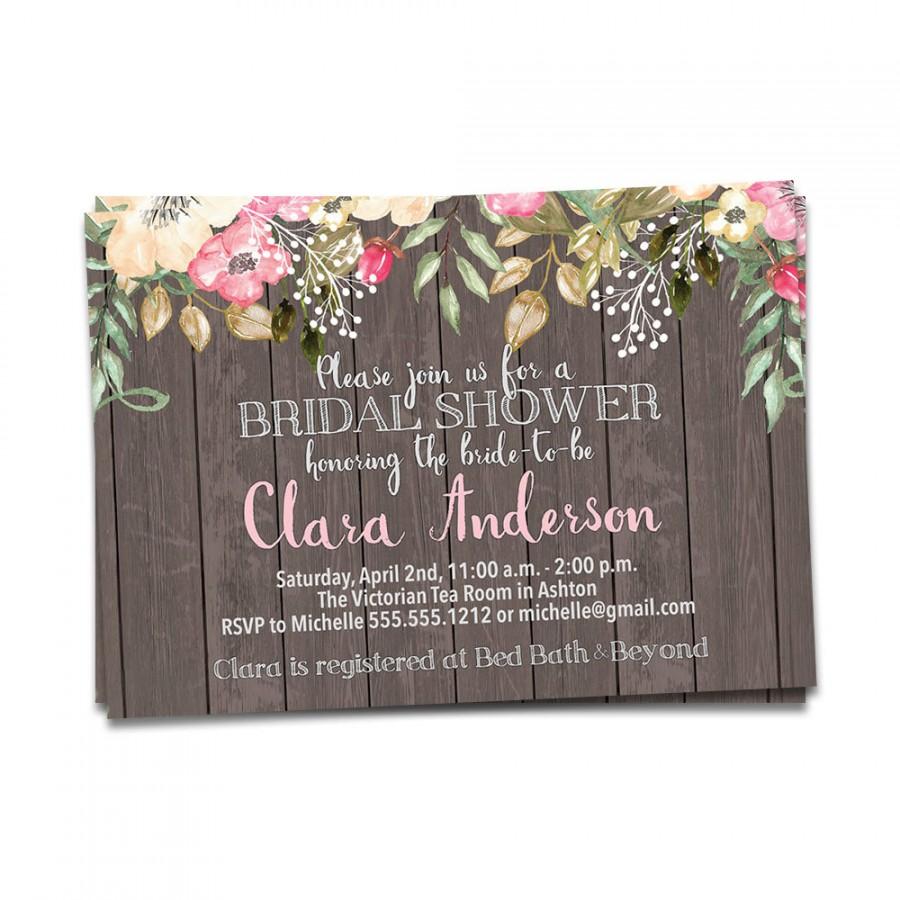 زفاف - Rustic Bridal Shower Invitation Printable, DIY Bridal Shower Invitation, Rustic Bridal Shower Invite, Rustic Wedding, Wedding Shower