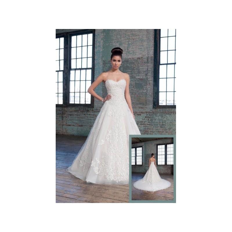 زفاف - Vestido de novia de Justin Alexander Signature Modelo 9805 - 2016 Evasé Palabra de honor Vestido - Tienda nupcial con estilo del cordón