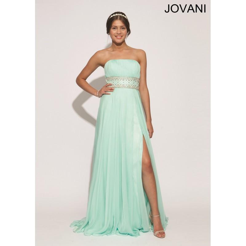 Wedding - Jovani 78112 Strapless Chiffon Gown - 2017 Spring Trends Dresses