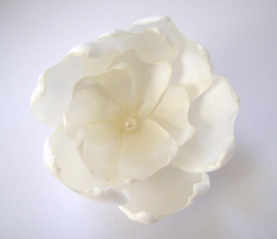Mariage - cream white peony blossom wedding flower hair pin