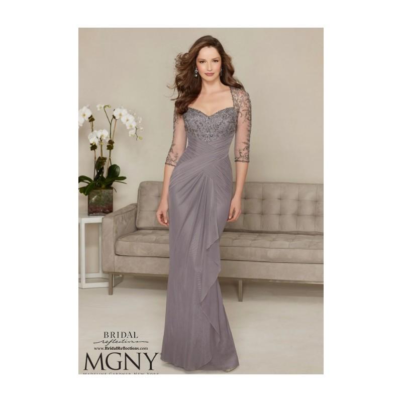 Mariage - MGNY 71302 - Burgundy Evening Dresses