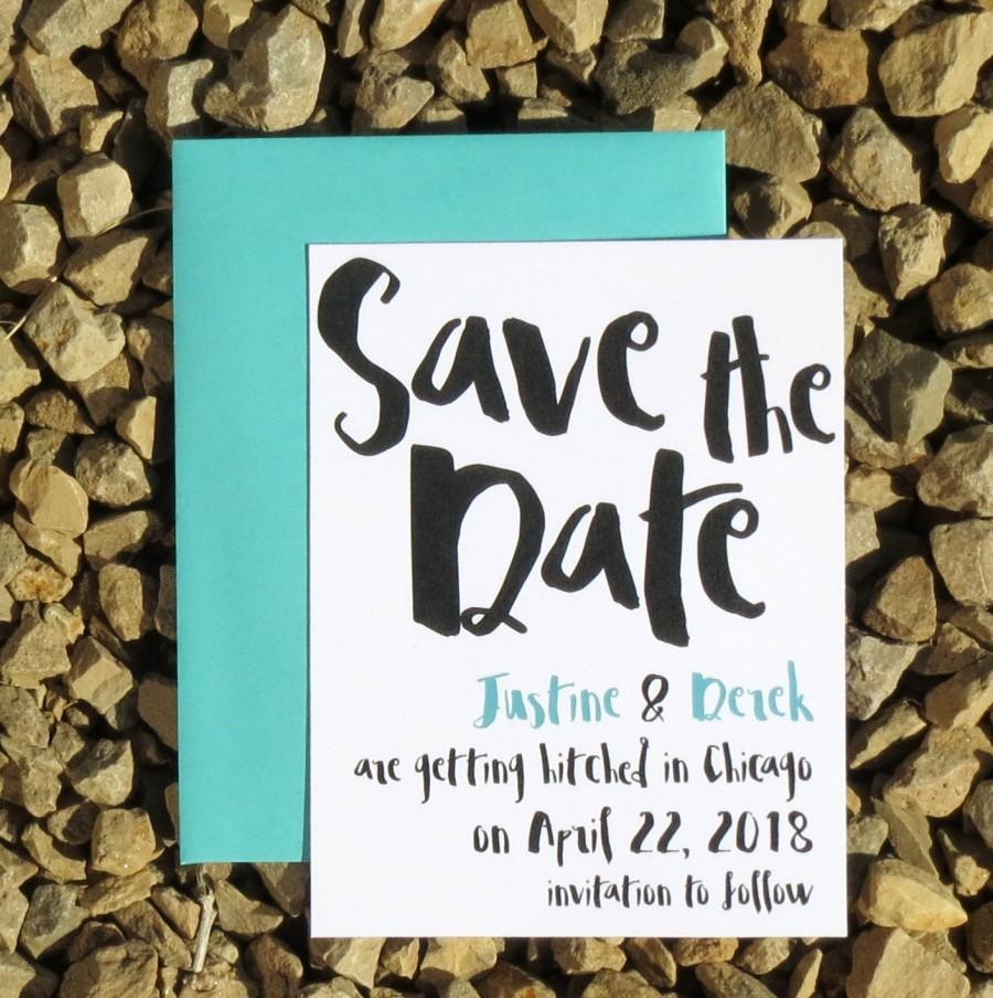 Wedding - Unique Save the Date Cards - Typography - Save the Date Cards - Custom