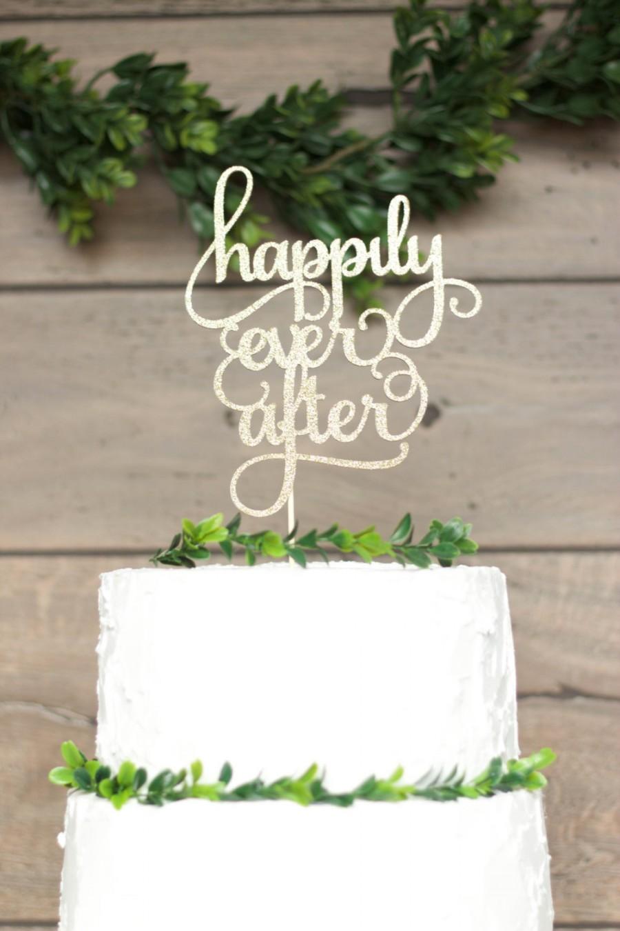 زفاف - Cake Topper Wedding, Happily Ever After Cake Topper, Personalized Custom Cake Topper, Bridal Shower, Engagement, Anniversary Cake Topper