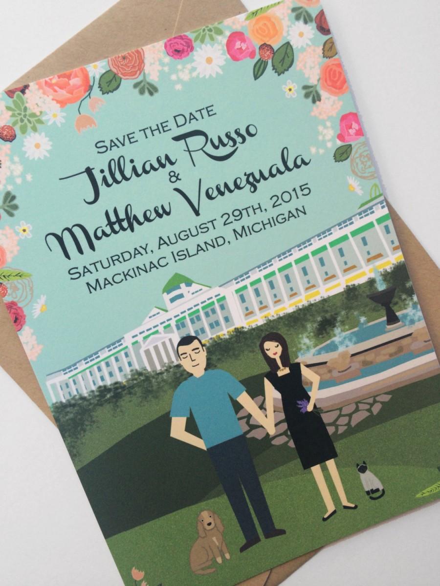 Mariage - Save the Date (Profiles) : Custom Illustrated, Design Fee