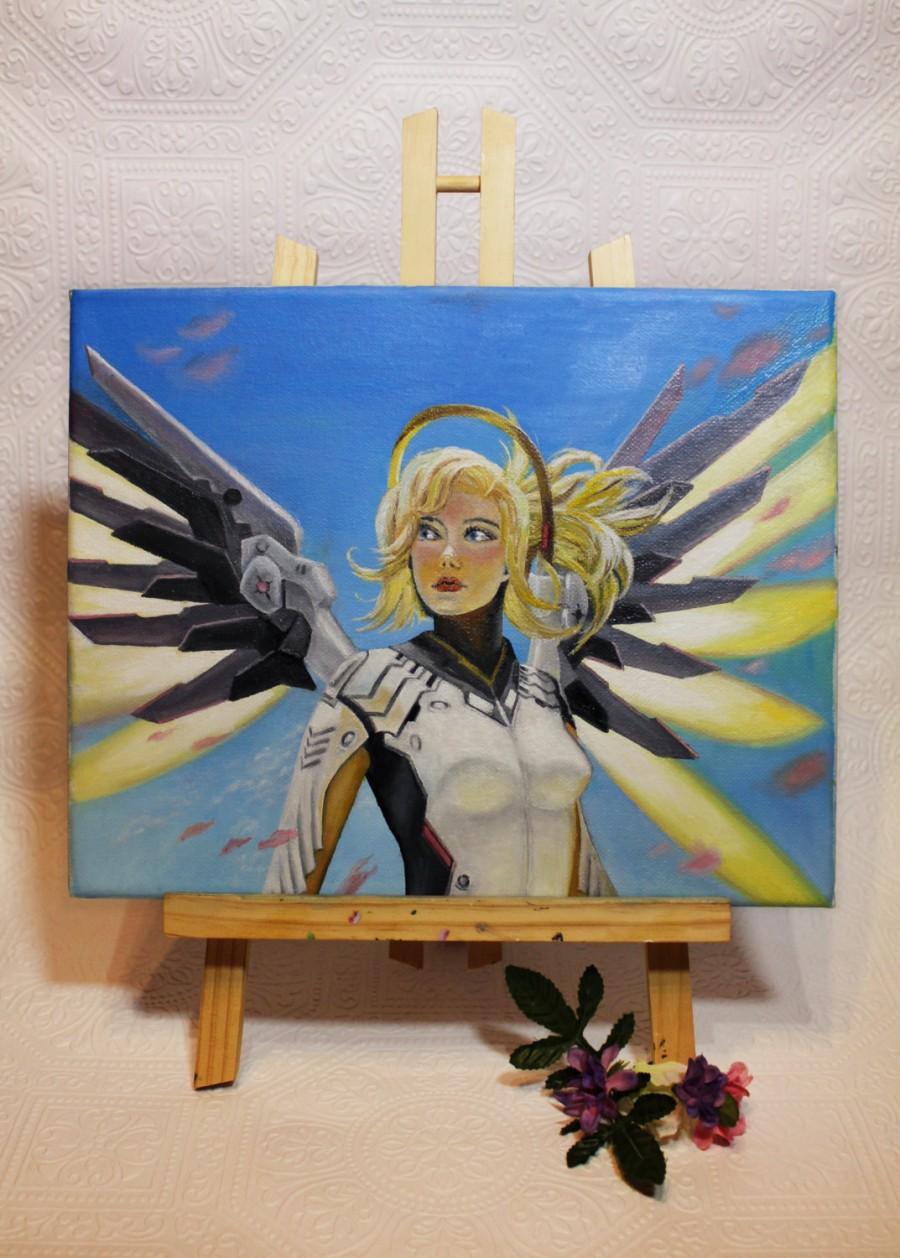 زفاف - Overwatch Mercy Oil painting cosplay