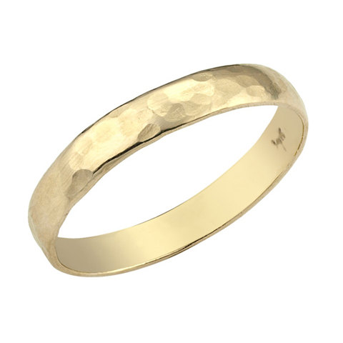 Hochzeit - Hammered Wedding Band, Men's Hammered 14k Gold Wedding Band, His and Hers Wedding Band, Hammered Ring, Minimalist Wedding Band, Gold Ring