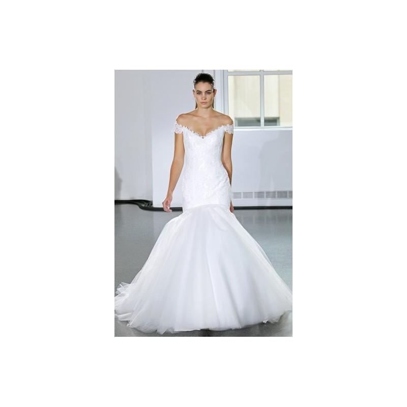 زفاف - Legends by Romona Keveza SP14 Dress 10 - Legends by Romona Keveza Fall 2014 Full Length White V-Neck Fit and Flare - Nonmiss One Wedding Store