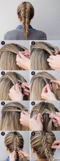 Hochzeit - How To Get An Inverted Fishtail Braid That's Sure To Impress