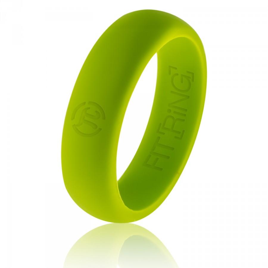زفاف - Fit Ring ™ Powered by Arthletic™ - Women’s Silicone Wedding Ring (Black, Blue, Pink, Lilac Purple, Green)(Borealis Green Featured)