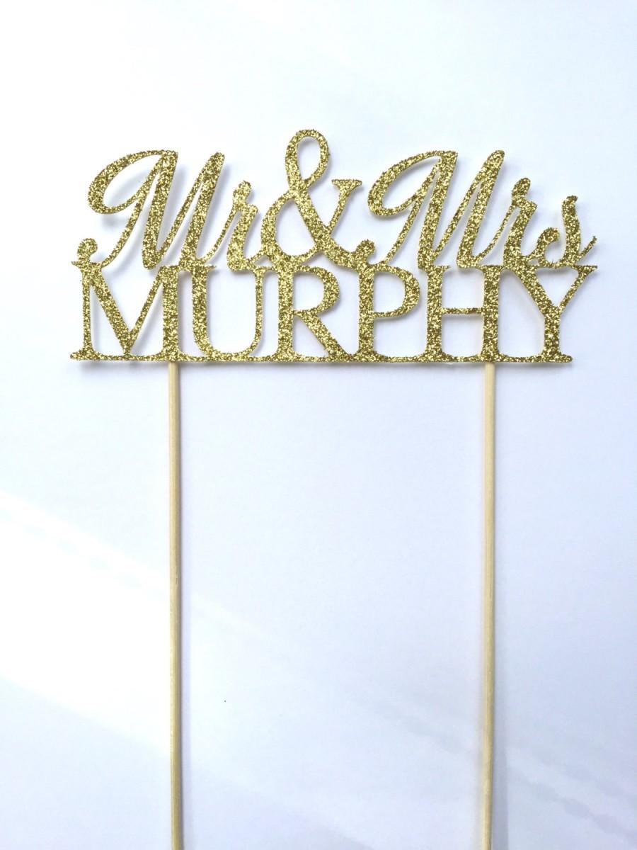 Mariage - Mr & Mrs Cake Topper  l  Personalized Mr Mrs Wedding Cake Topper  l  Wedding Cake Topper  l  Personalized Wedding Cake Topper