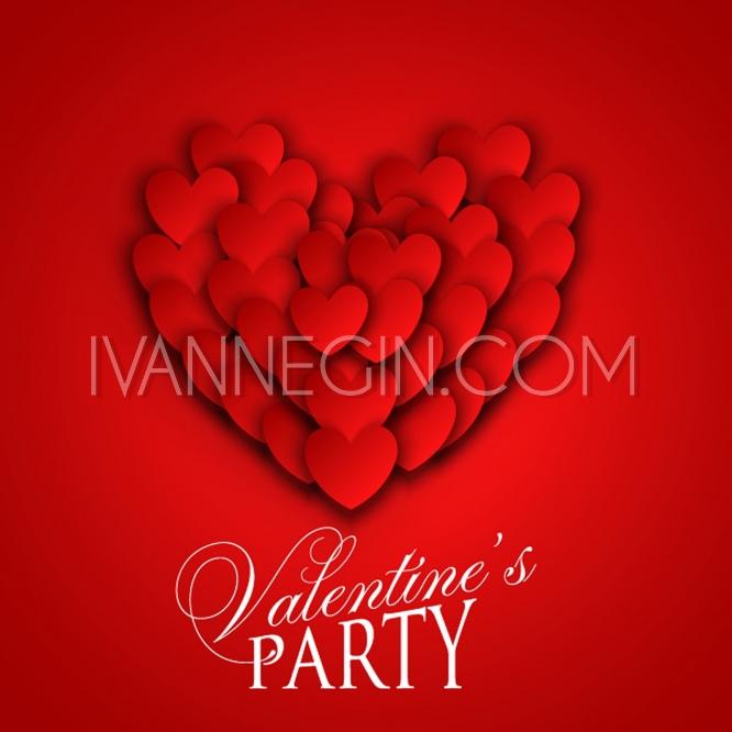 Mariage - Valentine's Day Party Invitation - Unique vector illustrations, christmas cards, wedding invitations, images and photos by Ivan Negin