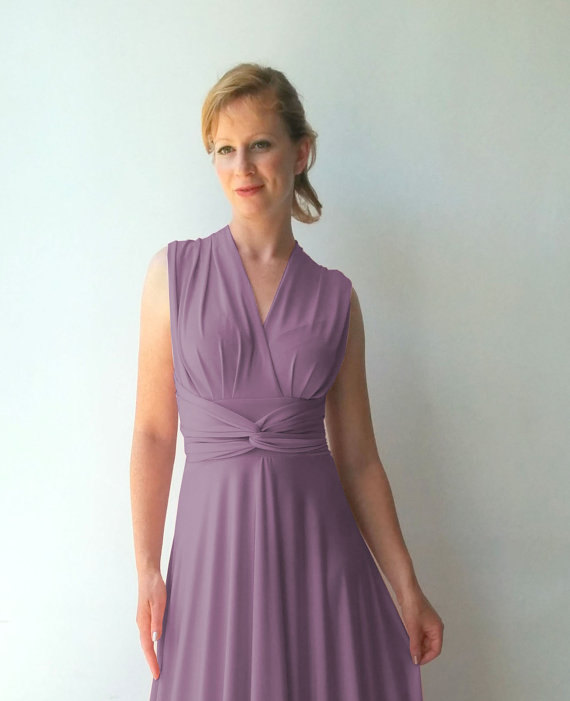 Mariage - Infinity Dress - floor length with long straps in radiant orchid color