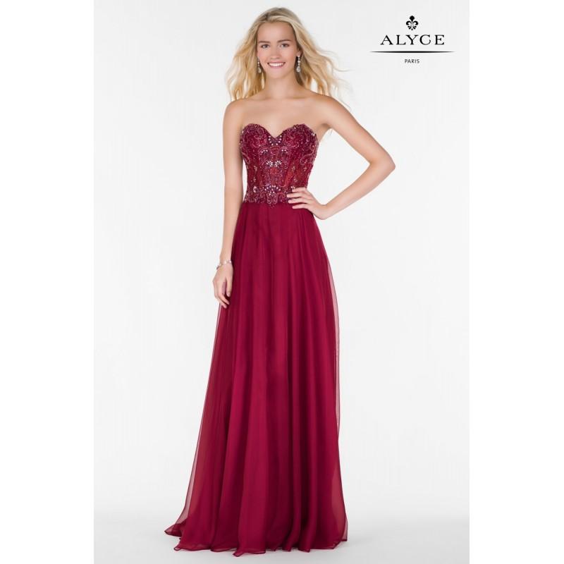 زفاف - Red Alyce Prom 6688-17 Alyce Paris Prom - Top Design Dress Online Shop