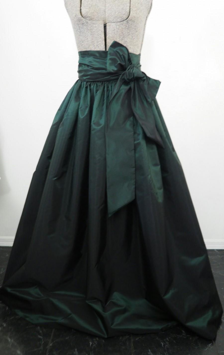 Свадьба - Floor Length Taffeta  Ball Gown Skirt with Removable Sash