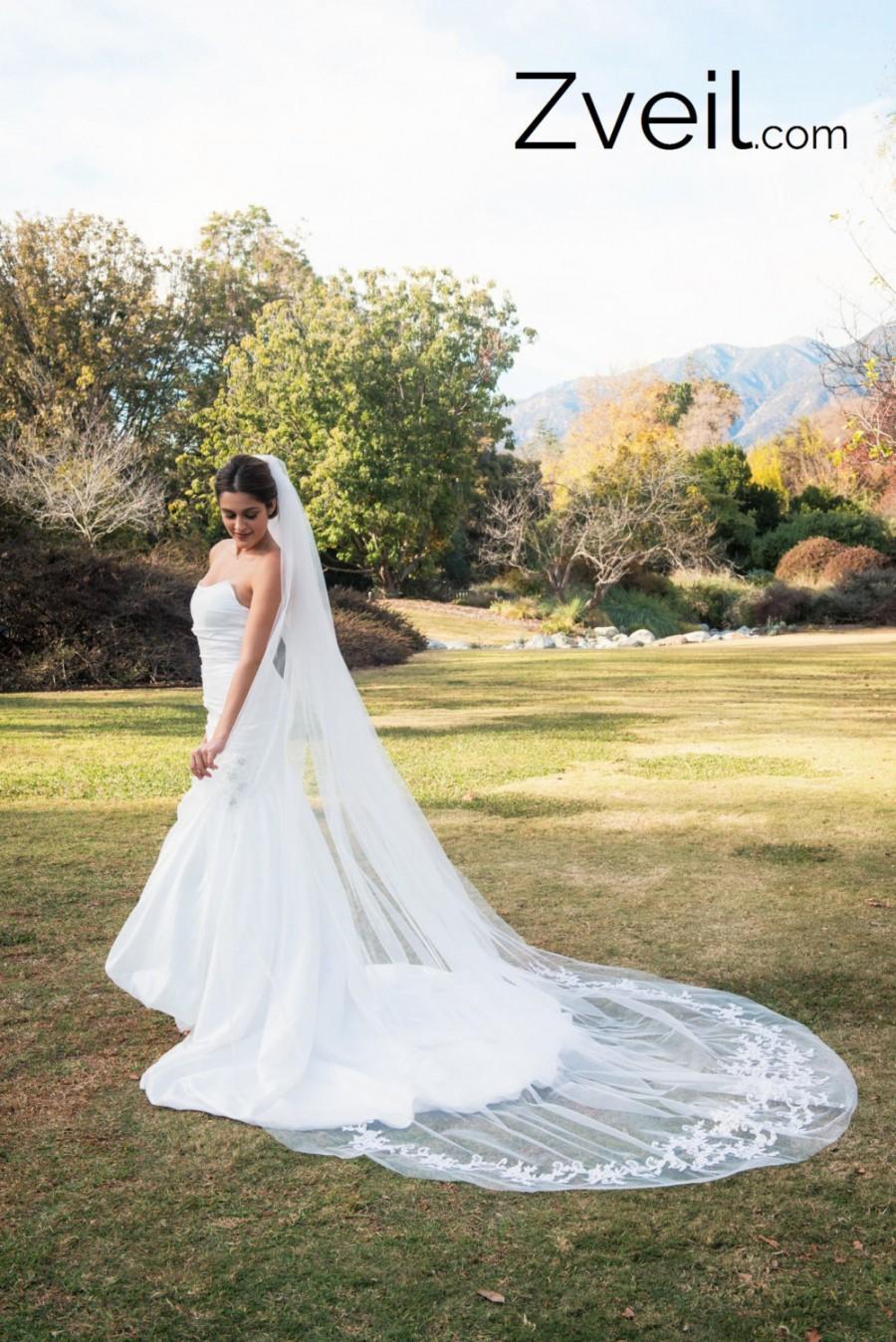 زفاف - Cathedral Length Lace Wedding Veil