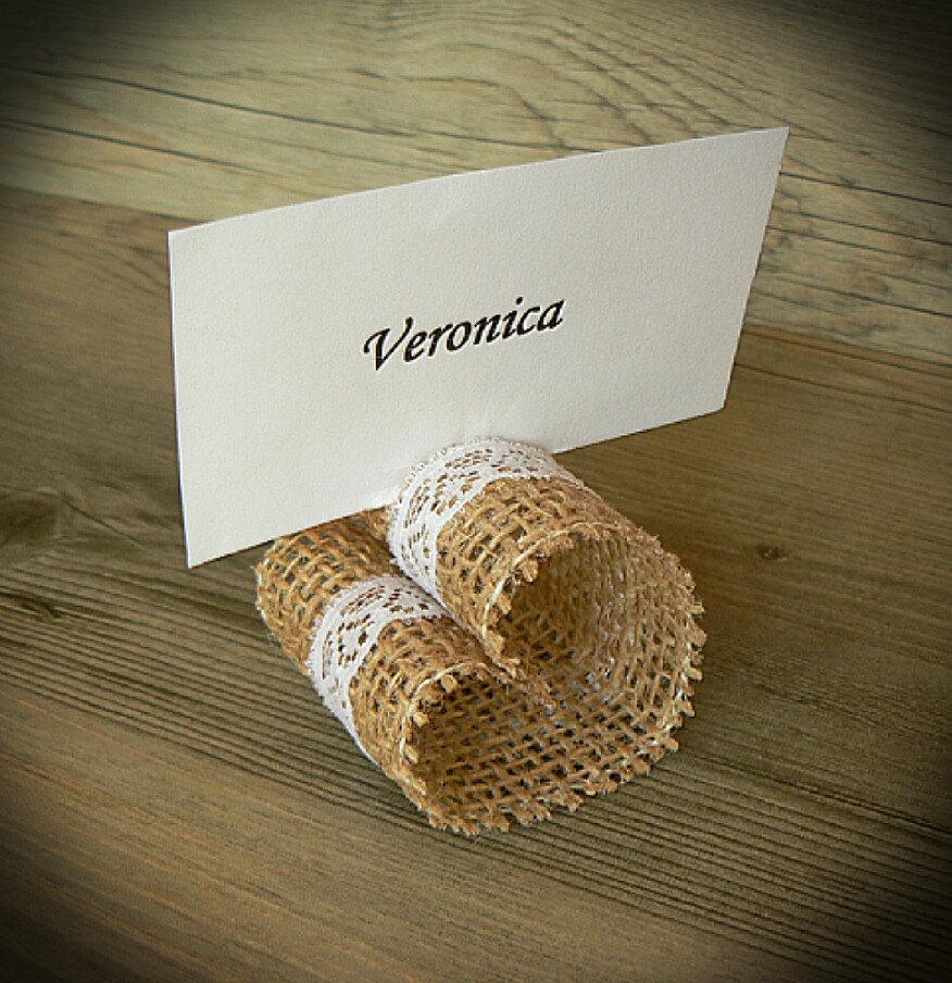Wedding - Seating Signs, Table Number Holders, Wedding Table Decor, Burlap Wedding Number Holder, Placecard Holder, Heart Place Card Holder, Set of 50