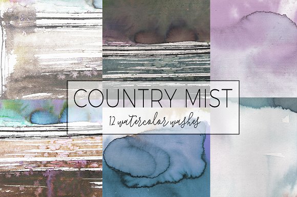 زفاف - Country Mist -12 watercolor washes