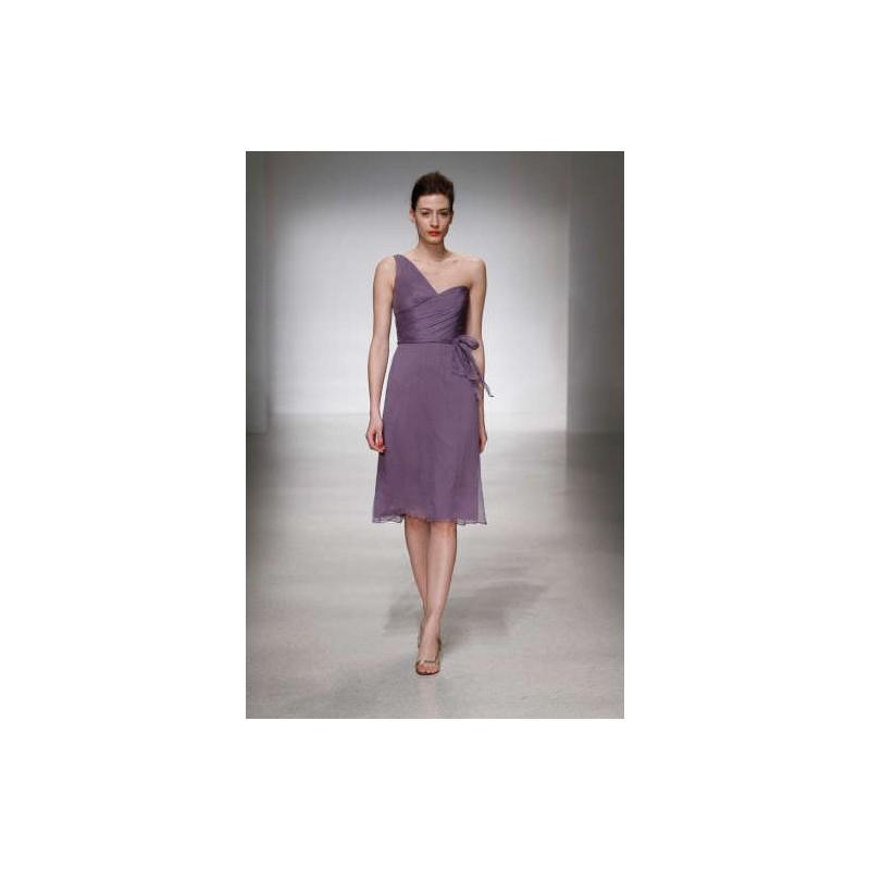 زفاف - Simple A-line One Shoulder Ruching Knee-length Chiffon Evening Dresses - Dressesular.com