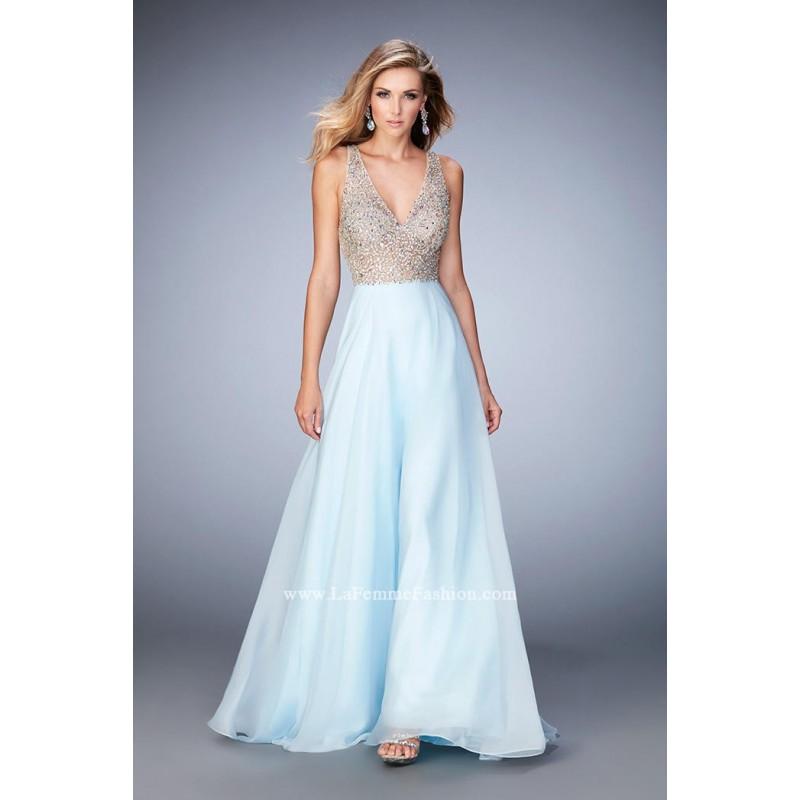 Hochzeit - Pale Blue Le Femme Gigi Prom Gowns Long Island GiGi by La Femme 22897 GiGi Designs by La Femme - Top Design Dress Online Shop