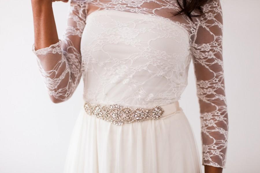 Mariage - Wedding belt, bridal belt, bridal sash, crystal wedding belt, rhinestone belt, bridal accessories, belt for wedding dress, sparkling silver