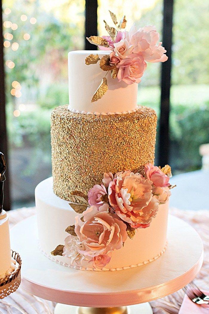Wedding - Southern Mountain Wedding With Pretty Pink And Gold Sparkle Details