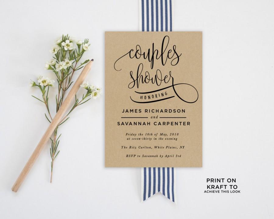 Mariage - Couples Shower Invitation Template 