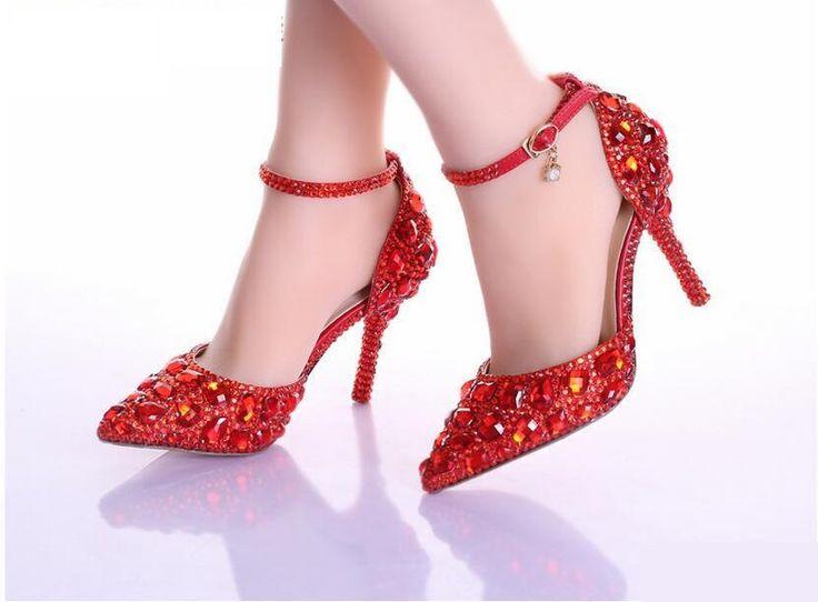 Mariage - Diamond Platform Bridal Pumps Wedding Shoes Lady Sparkling Wedding Sandals