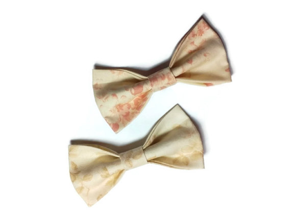 Свадьба - Weddings accessories Neckties Pastel brown bow tie Beige brown bow tie Pastel pale pink bowtie Champagne floral necktie Groom's bowtie bhuy